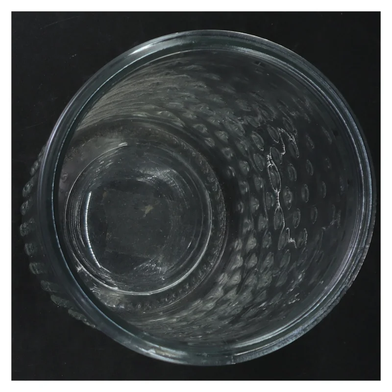 Glasvase med bobler (str. Ø. 11 cm. længde, 15 cm)