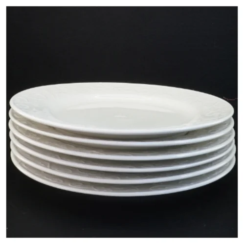 Hvide porcelænstallerkener (str. Diameter 26 cm)