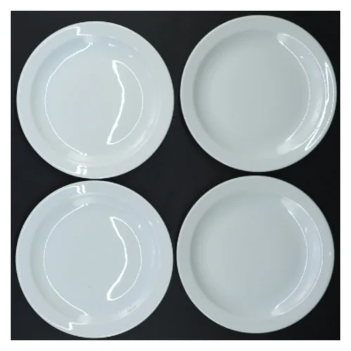 Hvide porcelænstallerkener (str. 17 x 2 cm)