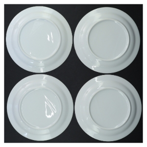 Hvide porcelænstallerkener (str. 17 x 2 cm)