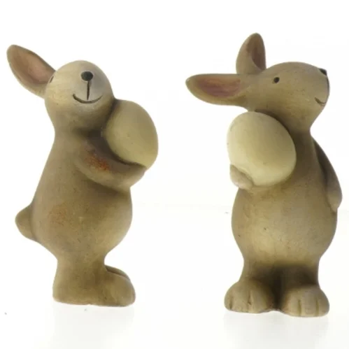 Dekorative påskekaniner (str. 14,5 cm)