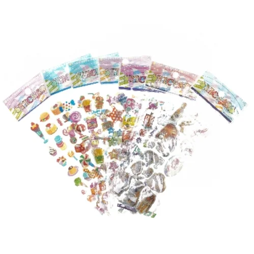 Stickersæt med dyremotiver (str. 6 styk cm)