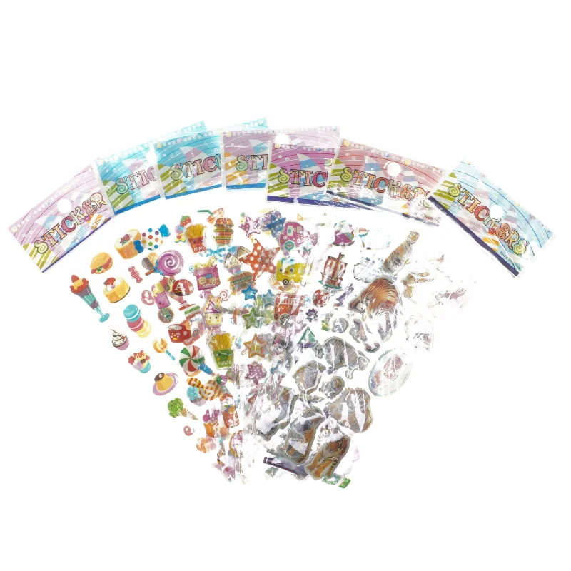 Stickersæt med dyremotiver (str. 6 styk cm)