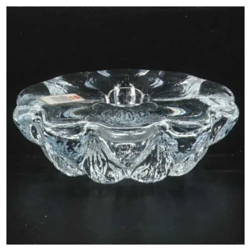 Glaskunst lysestage fra Holmegaard (str. Ø 10 cm)