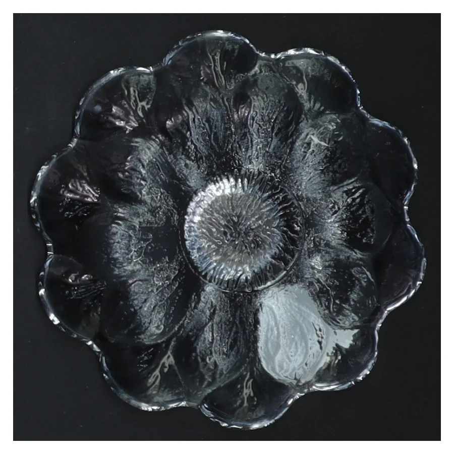 Glaskunst lysestage fra Holmegaard (str. Ø 10 cm)