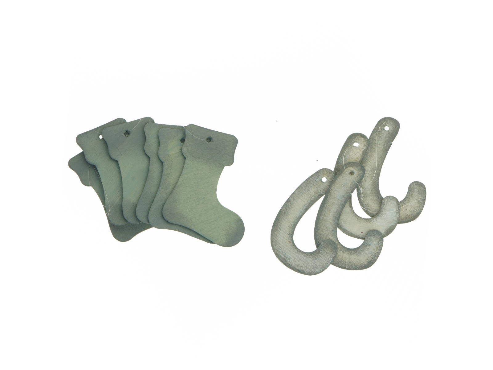 Grå dekorationsfigurer (str. 10 cm. - 8 cm)