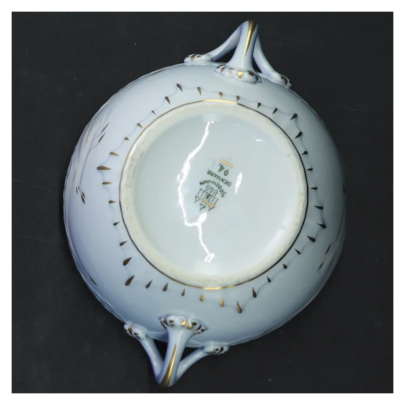 Mågestel sukkerskål med låg og måge design fra B&G (str. 12x14 cm)