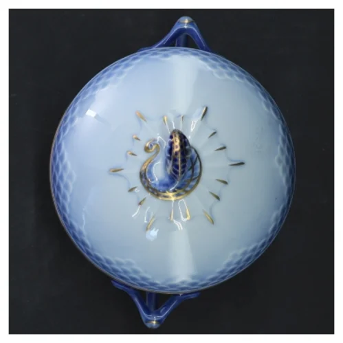 Mågestel sukkerskål med låg og måge design fra B&G (str. 12x14 cm)