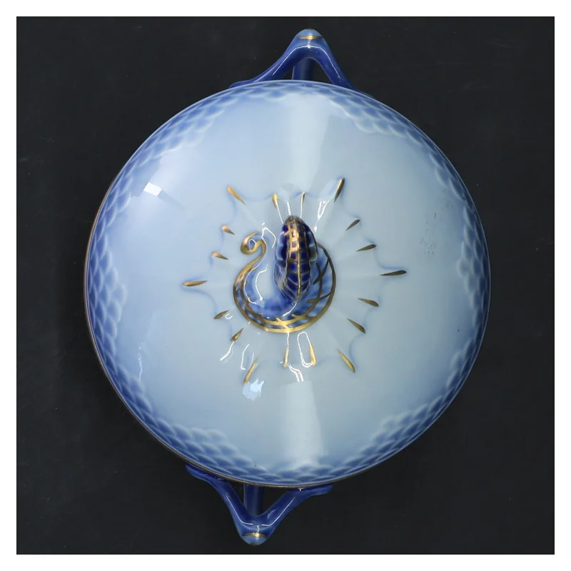 Mågestel sukkerskål med låg og måge design fra B&G (str. 12x14 cm)