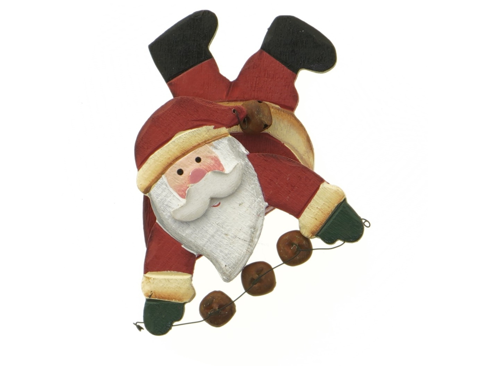Træfigur af julemand (str. 12 x 11 cm)