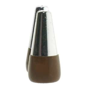 Salt- og pebersæt i metal og træ (str. 8 cm)