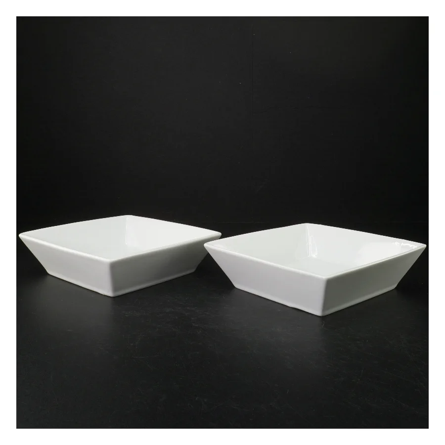 Hvid firkantede skåle fra Trend (str. 17,5. x, 17,5 cm)
