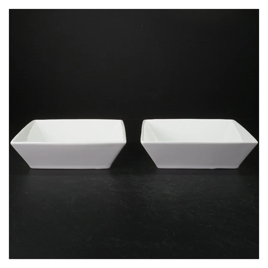 Hvid firkantede skåle fra Trend (str. 17,5. x, 17,5 cm)