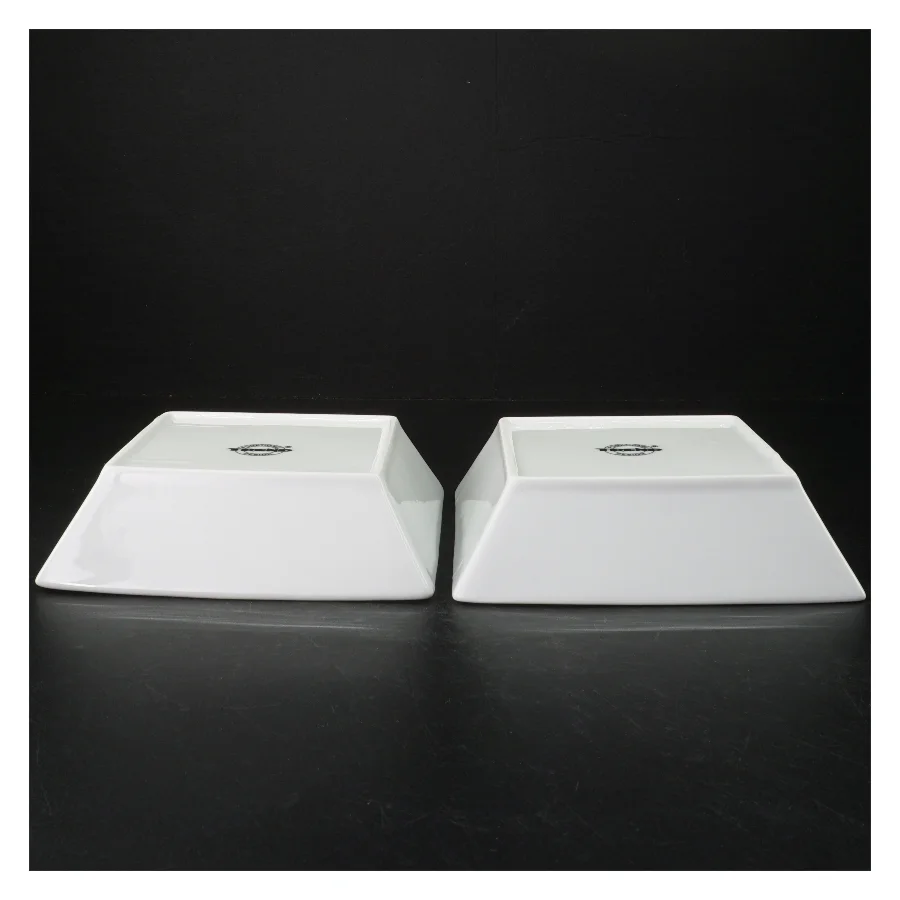 Hvid firkantede skåle fra Trend (str. 17,5. x, 17,5 cm)