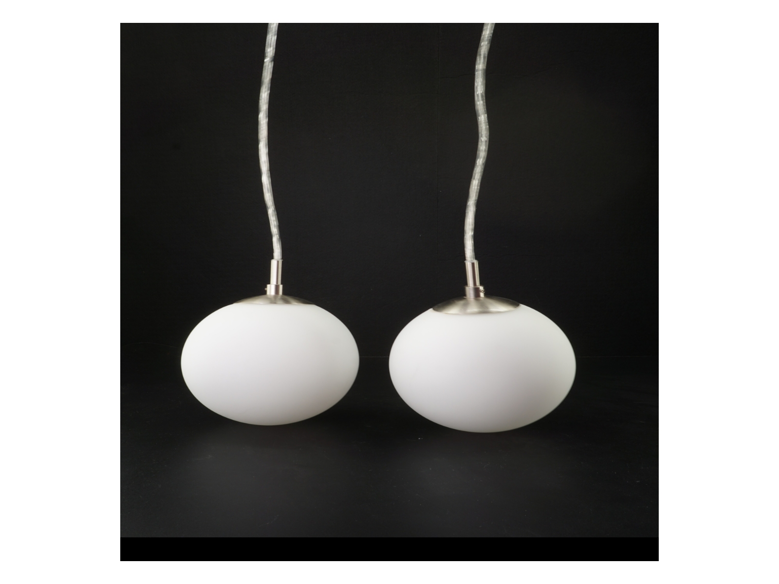 2 Glas pendellampe sæt (str. Ø. 16 cm)