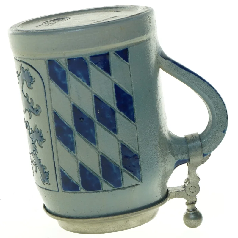 Keramikkrus med Låg fra Reinzinn (str. 14 x, 10 cm)