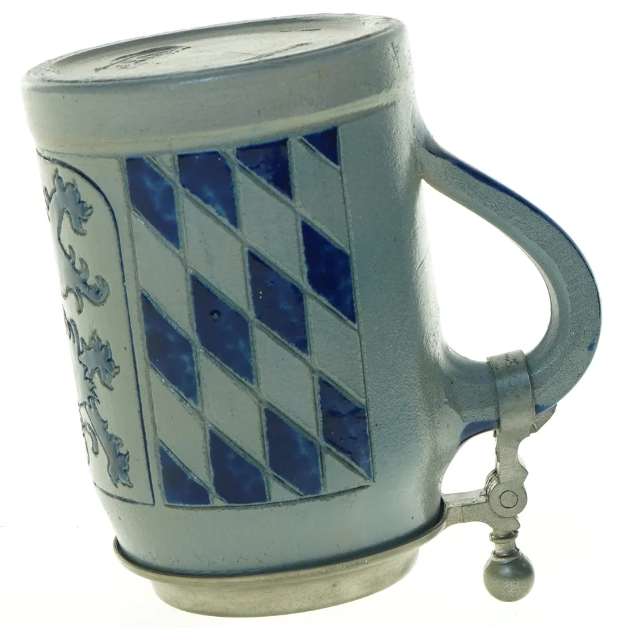 Keramikkrus med Låg fra Reinzinn (str. 14 x, 10 cm)