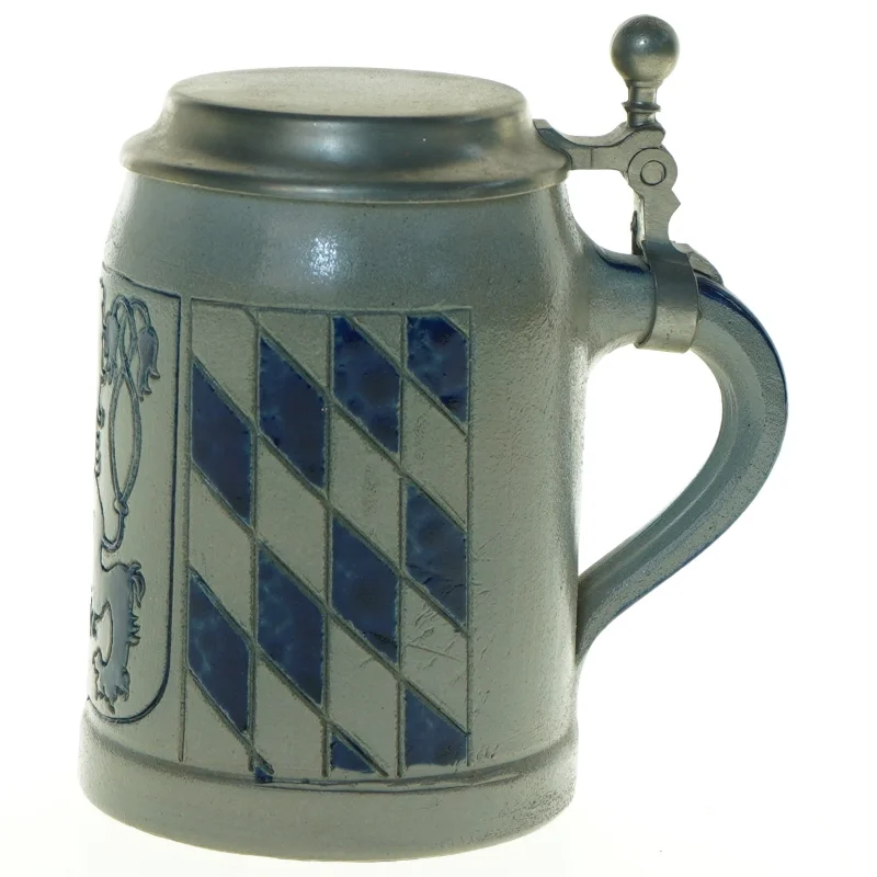 Keramikkrus med Låg fra Reinzinn (str. 14 x, 10 cm)