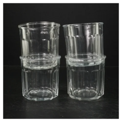 Gennemsigtige glas (4 styk. ø. 10 cm. længde, 9 cm)