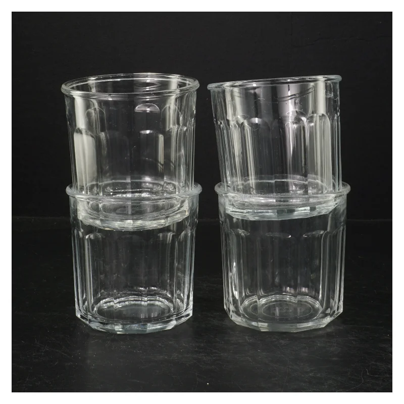Gennemsigtige glas (4 styk. ø. 10 cm. længde, 9 cm)