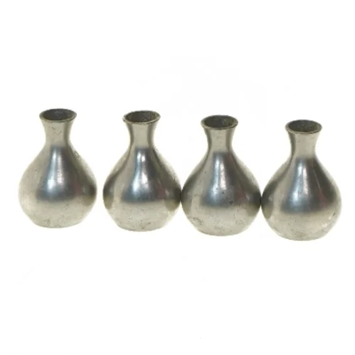 4 små tinvaser fra Tincentret (str. 5 cm)