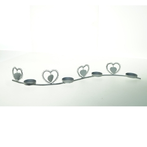 Metallysestage med hjerter (str. 61 cm)