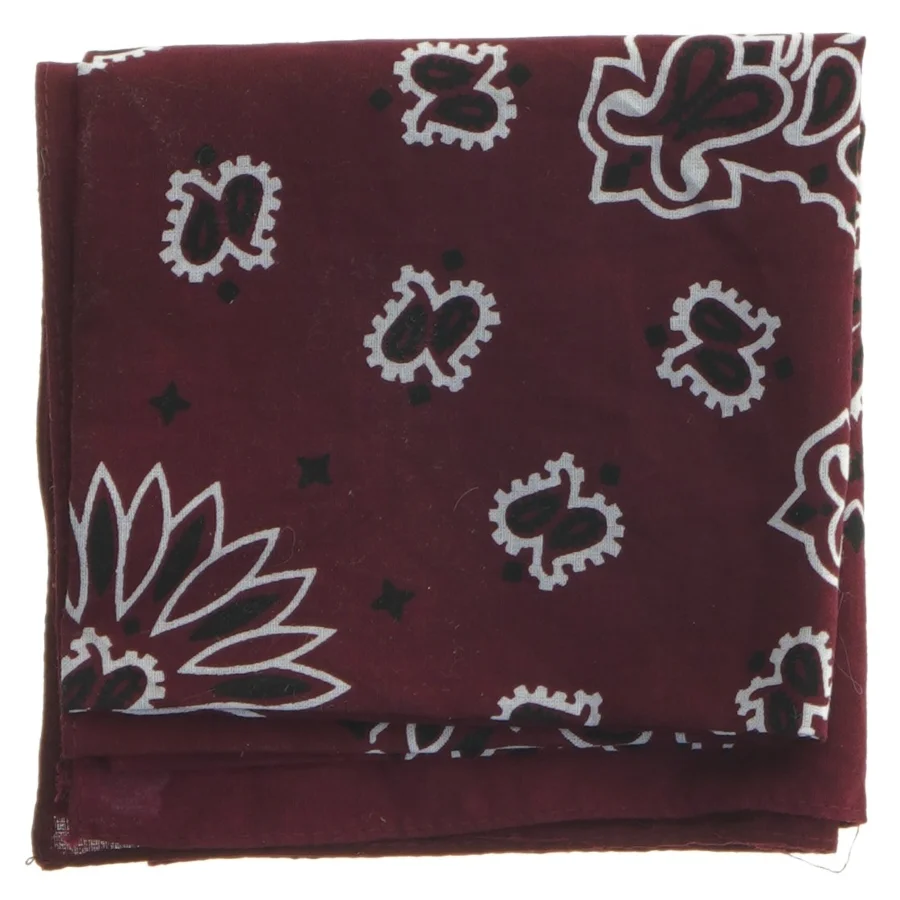 Bordeaux bandana tørklæde med paisley mønster fra Cody James (str. 55x53 cm)