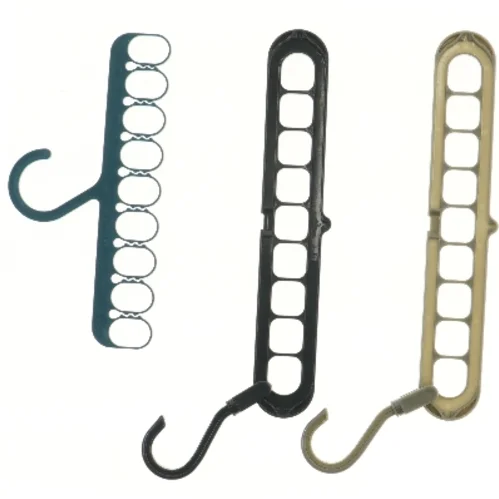 Sæt med 3 multifunktionelle tøjbøjler (str. 33,5 cm)