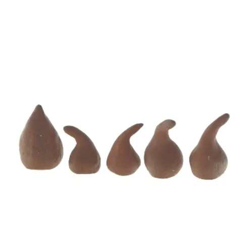 Keramiske nisser, sæt af 5 (str. 5 cm)