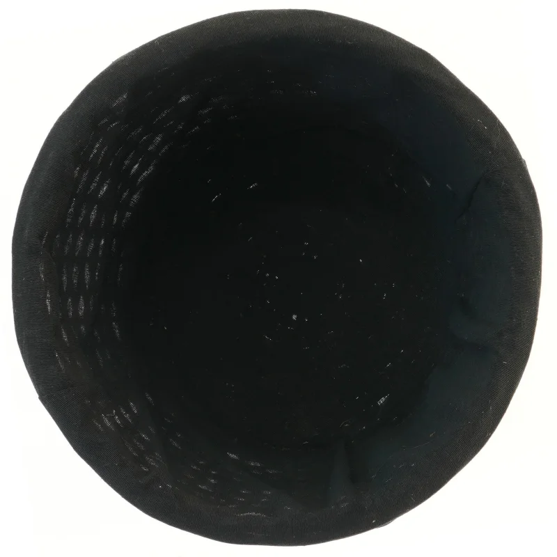 Rund fletkurv med stofindsats (str. Ø 30 cm)