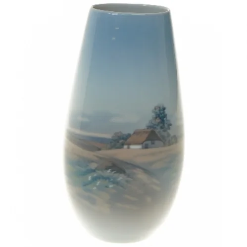 Blå Royal Copenhagen vase fra Royal Copenhagen (str. 18 cm)