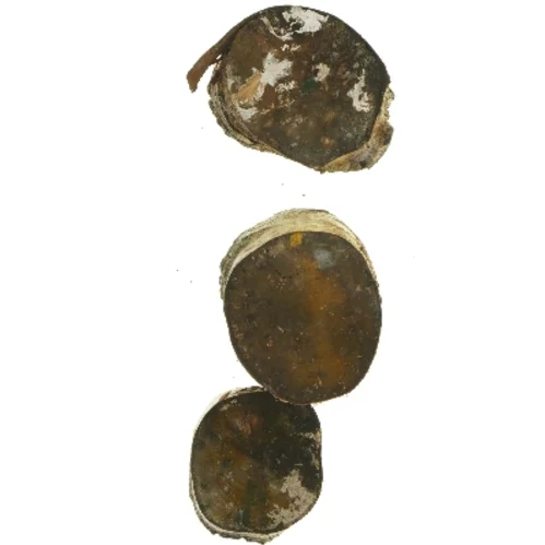 Sæt med tre lysestager i træ (str. 10-20 cm)