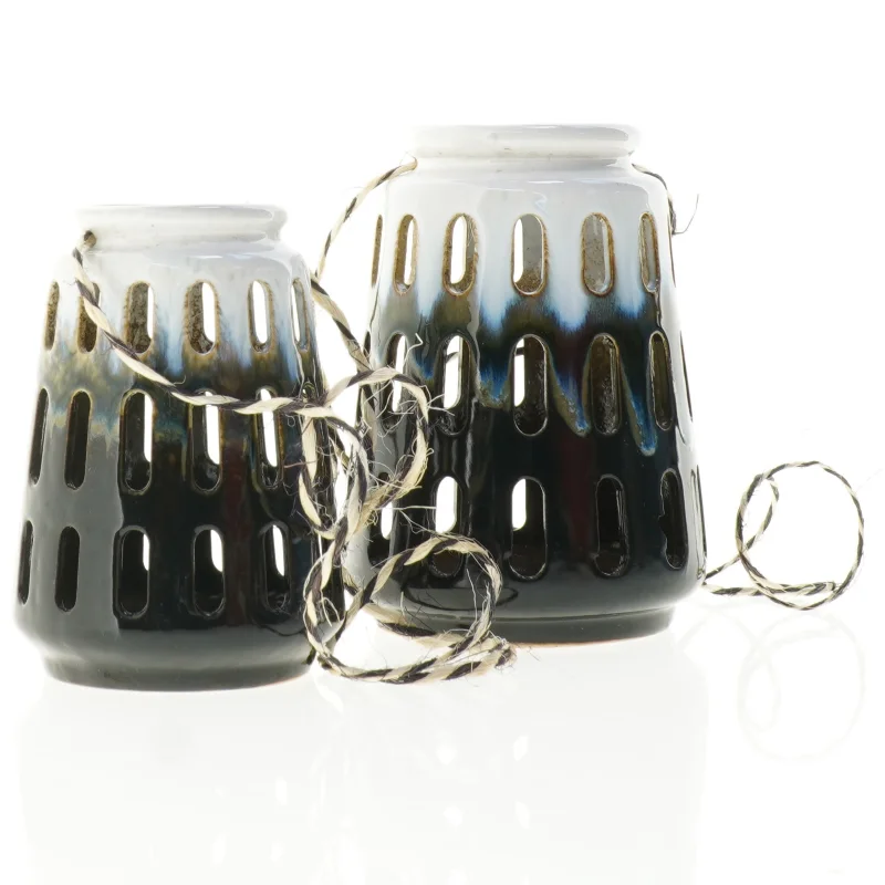 Keramiklys til ophængning (str. 14 x 10 cm og 16 x 11 cm)