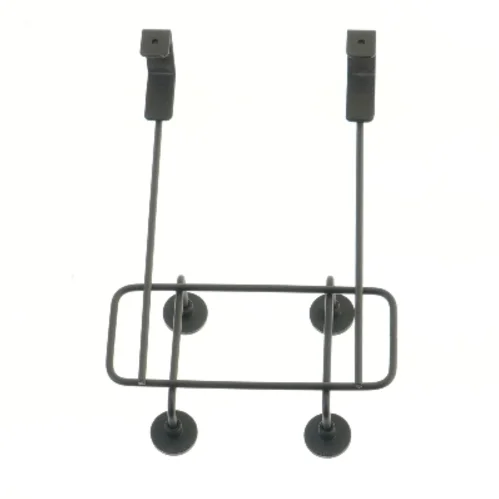 Sort dørkrog med knager (str. 29x18 cm)