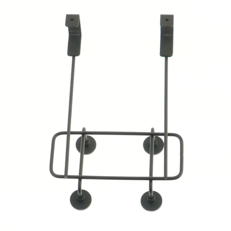 Sort dørkrog med knager (str. 29x18 cm)