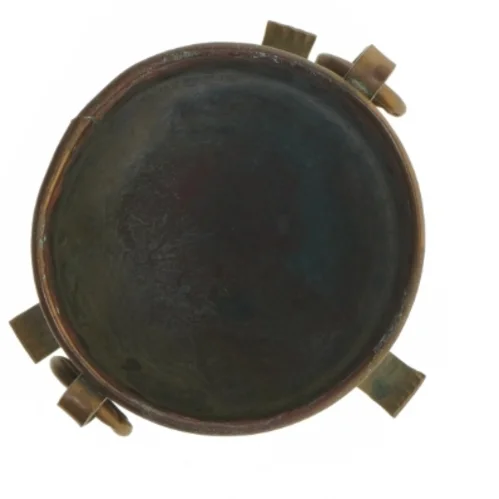 Kobber plantekrukke med ben (str. Ø 11 cm)