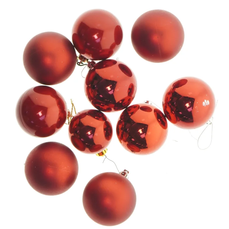 Julekugler, røde (str. 10. styk)