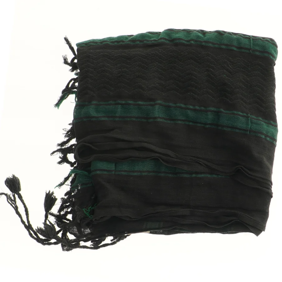 Sort og grøn tørklæde (str. 110x116 cm)