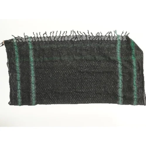 Sort og grøn tørklæde (str. 110x116 cm)