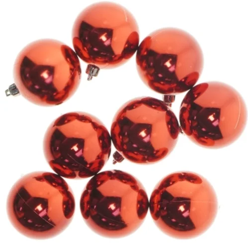 Røde julekugler (str. 9 styk)
