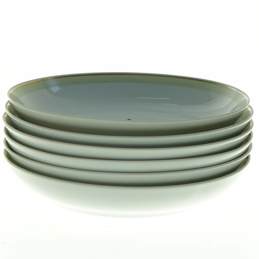 Porcelænstallerkner med dekoration fra Lyngby (str. Diameter 20 cm)