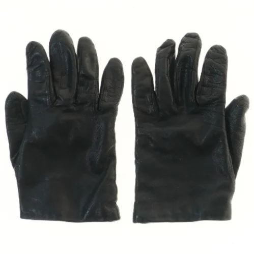 Sorte dame læderhandsker (str. 19,5 cm)