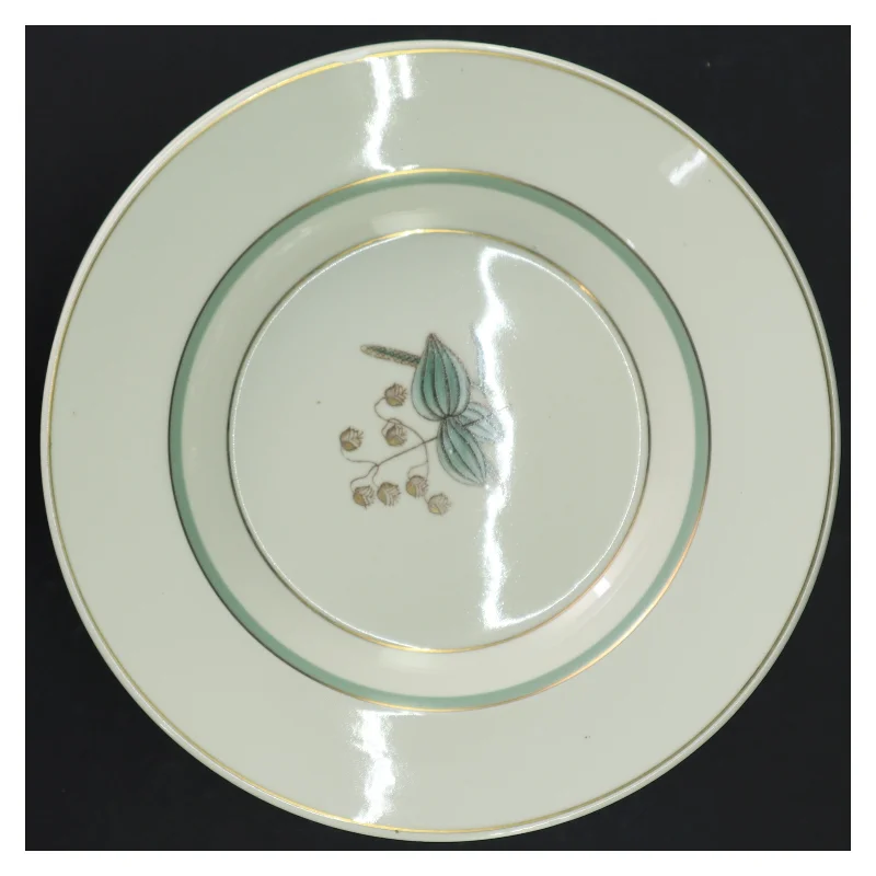 Hjertegræs Porcelænstallerken med blomstermotiv fra Royal Copenhagen (str. 21,5 cm)