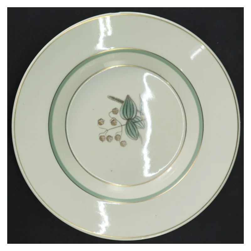 Hjertegræs Porcelænstallerken med blomstermotiv fra Royal Copenhagen (str. 21,5 cm)