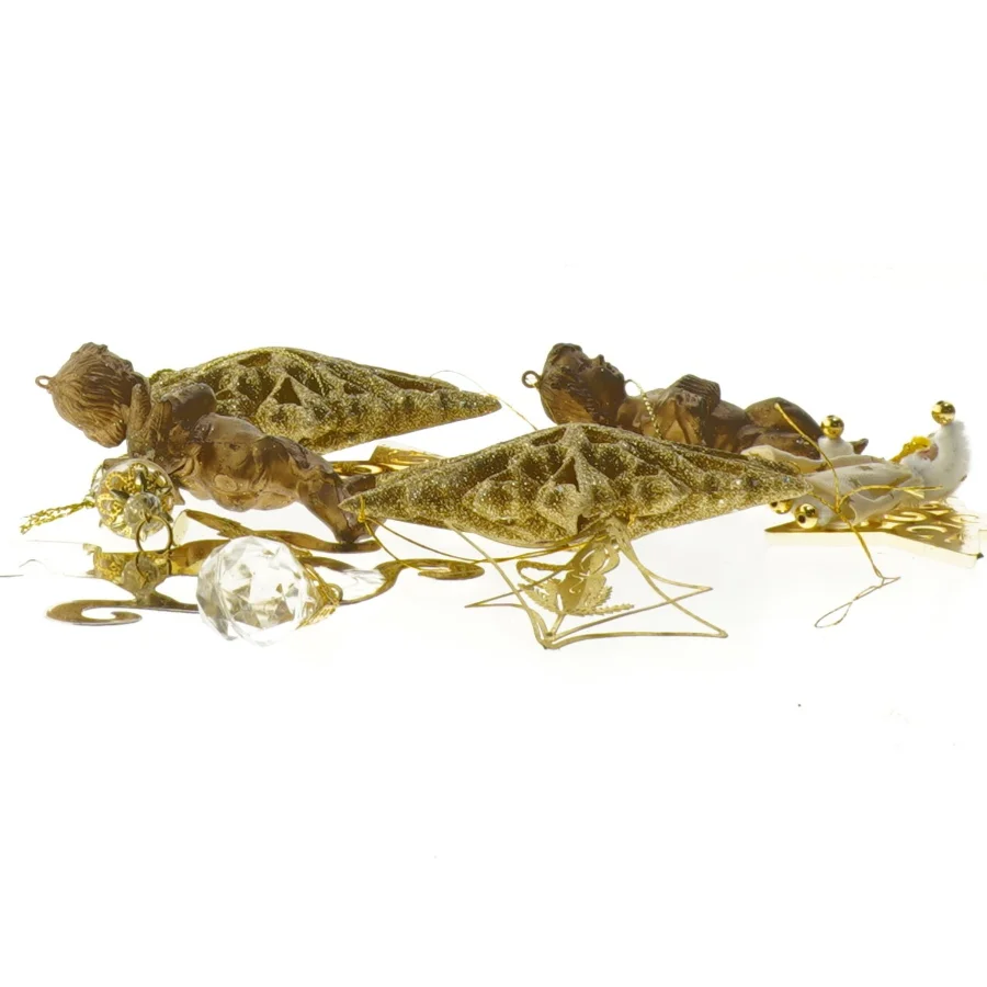 Juleophæng i guld (str. 10 cm)