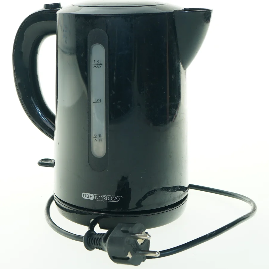 Sort elkedel fra OBH Nordica (str. 1,5 l)