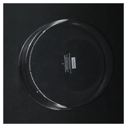 Gennemsigtigt glasfad med korkbund fra Bodum (str. Ø. 22 cm)