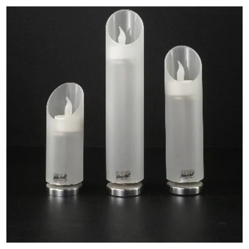 Sæt af elektroniske lysestager fra Herstal (str. 13-23 cm)