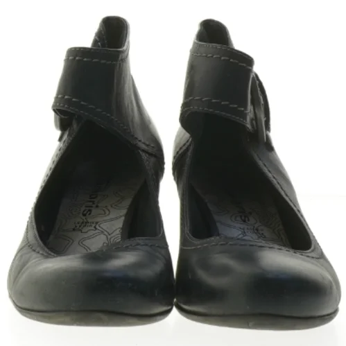 Sort damesko med hæl og rem fra Tamaris (str. 38 )