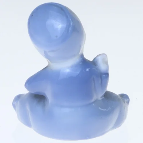 Blå porcelænsfigur - baby (str. 6x5,5 cm)
